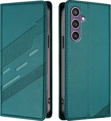 Obrázek produktu pro Pouzdro pro Samsung Galaxy S23 FE,Polyuretankožené peněženkové pouzdro s přihrádkou na karty a funkcí stojánku Grün