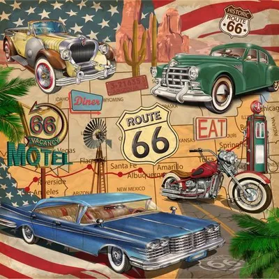 Produktbild von 20 Servietten USA Trip - Reise nach USA 33x33cm