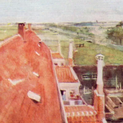 Produktbild von Vincent Van Gogh Kunstdruck Bild - Dächer, Blick Vom Atelier Des Künstlers In Den Haag, 1882 (40 x 40 cm)