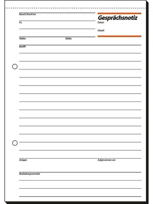 Produktbild von SIGEL GE515 Gesprächsnotizen, A5, 50 Blatt