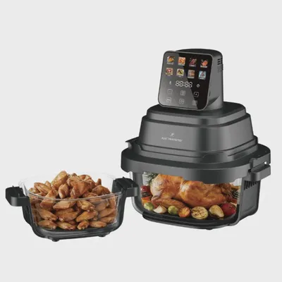 Immagine prodotto di Friggitrice ad aria portatile in vetro Just Perfecto - 1,5 l + 4 l