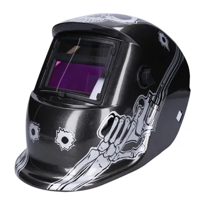 Produktbild von Automatik Solar Schweißhelm mit UV-Schutz, autom. Verdunkelung, Feuerhemmend, schnelle Schaltzeiten - Design: Gun Skull