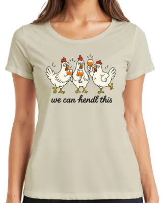 Immagine prodotto di Maglietta da donna con scritta "Hennen Party Lustig JGA Statement Sarkasmus Huhn", colore naturale, taglia 3XL