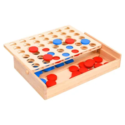 Image de vidaXL Jeu des quatre victoires 24x15x4 cm bois massif