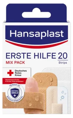 Produktbild von Hansaplast Pflaster ERSTE HILFE MIX beige, weiß, 20 St.