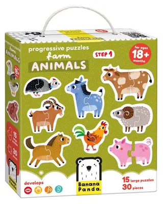 Image de Banana Panda - Puzzles ascendants Animaux de la ferme - 33pcs.