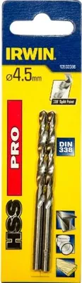 Zdjęcie produktu dla IRWIN 10502386, Wiertarka, Zestaw wierteł, 4,5 mm, 80 mm, Plastik, Miękki metal, Drewno, 4,7 cm