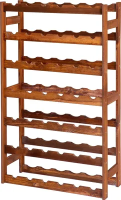 Immagine prodotto di STOLMAK Portabottiglie in Legno per 42 Bottiglie 63x102x25 cm Marrone Naturale Caffale Vino Cantinetta Porta Bottiglie da Terra