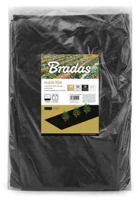 Produktbild von Mulchfolie Schwarz 15 µm – UV-stabilisiert, 1,2m x 50m ohne Löcher