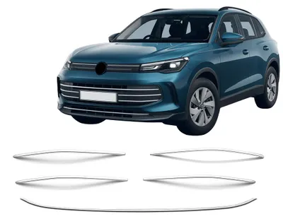 Obrázok produktu pre Ozdobné lišty predného nárazníka pre Volkswagen Tiguan od roku 2024, chrómové