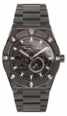 Produktbild von Thomas Sabo Armbanduhr Herren Rebel at Heart Rebel Automatic Schwarz WA0336-202-217-44 MM