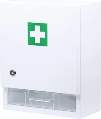 Produktbild von Wandmedikamentenschrank aus Holz für 20 Personen weiß