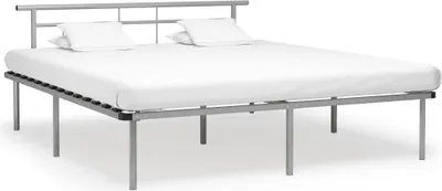 Produktbild von Bettgestell Grau Metall 200x200 cm