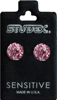Produktbild von Studex Sensitive Chirurgenstahl Ohrstecker Feuerball Kristall pink 4,5-8mm Größe - 6 mm