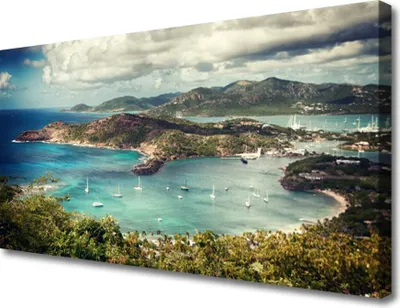 Produktbild von Tulup Leinwand-Bilder 100x50 Wandbild Canvas Kunstdruck Bucht Landschaft
