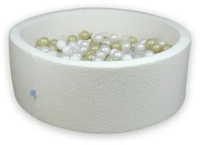 Immagine prodotto di Dry Pool 110x40 Boucle White 500 palline: trasparenti, bianche, madreperla, oro chiaro