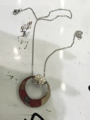 Produktbild von Akzent Edelstahlkette mit Anhänger und Similisteinen