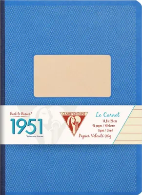 Produktbild von Clairefontaine 5x Kladde 1951 DIN A5 14,8x21cm 96 Blatt 90g lin. Blau 195946C