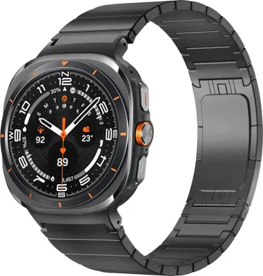 Produktbild von Bandz Titanarmband One Bead - passend für Samsung Galaxy Watch Ultra / Ultra 2025 - inklusive Uhrenkürzungsset (schwarz)