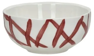 Zdjęcie produktu dla Pomax – Miska śniadaniowa z porcelany, czerwona, średnica 11,2 cm, wysokość 5,4 cm