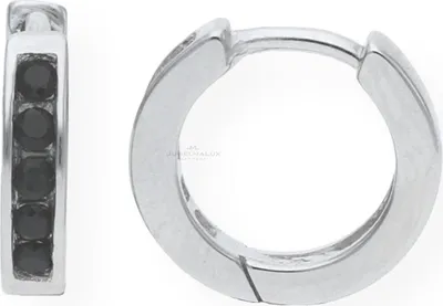 Produktbild von JuwelmaLux Creolen 925 Silber schwarz JL10-06-1207