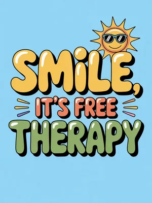Produktbild von Poster 60x80cm Motivationsaffirmation Retro Vintage Für das Wohnzimmer Smile