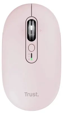 Obrázek produktu pro Trust Seron Slim Multi, Pro praváky i leváky, Optický, RF bezdrátové + Bluetooth, 3200 DPI, Růžová