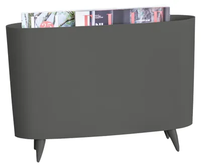 Zeitungshalter aus Kunststoff, 42x11x32 cm, grau