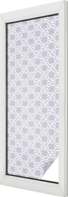 Obrázek produktu pro Vitrážová fólie na okno - 146x50 cm - vitrážový vzor - neprůhledná dekorativní fólie na ochranu soukromí - samolepicí, UV ochrana - fialová symetrie