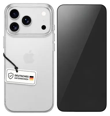 Produktbild von Transparente Hülle für iPhone mit Displayschutz – IPhone 12 Mini / Privacy