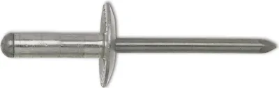 Produktbild von Mehrbereichsniete Großflachkopf 4.8x16.9 Kopf 16 mm Aluminium mit Edelstahldorn