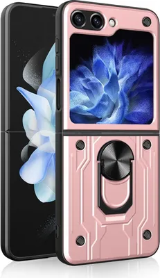 Zdjęcie produktu dla Pokrowiec König Design kompatybilny z Samsung Galaxy Z Flip5 - etui na telefon w kolorze różowego złota