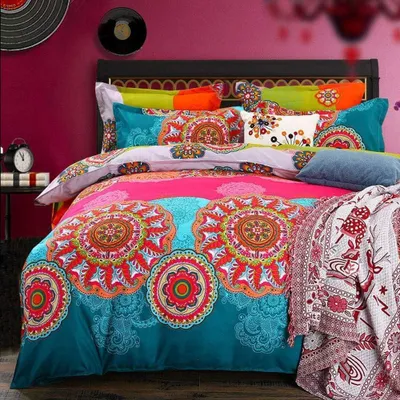 Produktbild von Bettwäsche Set im Boho-Stil 135x200 cm mit Mandala-Design