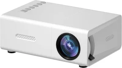 Imagen del producto de Proyector portátil Full HD - 1080P - Imagen de hasta 60 pulgadas (150 cm) - Altavoces estéreo integrados - Ideal para uso doméstico, exterior y presentaciones