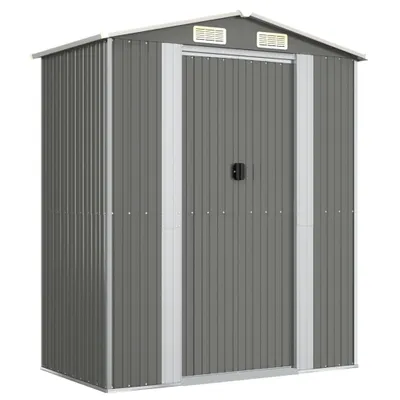 Zdjęcie produktu dla vidaXL Szopa narzędziowa jasnoszara 192x108x223 cm Stal ocynkowana
