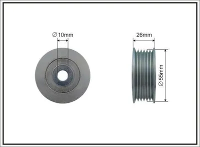 Produktbild von CAFFARO 500188 Umlenkrolle Keilrippenriemen 55mm für MITSUBISHI ASX (GAW) OUTLANDER III (GGW, GFW, ZJ) Lancer VIII Schrägheck (CXA)