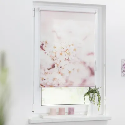 Obrázek produktu pro Roleta na okno Lichtblick bez vrtání Třešňové květy 45x150 cm včetně upínacích držáků
