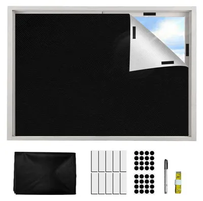 Produktbild von 100 x 145 cm – Magnetisches Verdunkelungsrollo – 100 % Verdunkelungsstoff – Kein Bohren erforderlich – Sonnenschutz – Abnehmbar