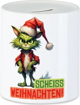 Produktbild von Scheiss Weihnachten Spardose Katzenbesitzer Sarkasmus Geschenk