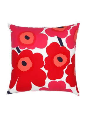 Produktbild von Marimekko - Pieni Unikko Kissenbezug, 50 x 50 cm, rot-weiß