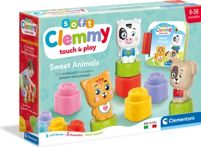 Zdjęcie produktu dla Clementoni Clemmy Sweet Animals, Zestaw do budowania, 0,5 lat(a), 484 g