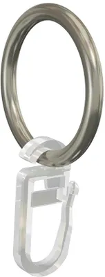 Produktbild von Metallplooihakenringe in mattem Chrom, 32/25 mm, 12er Pack
