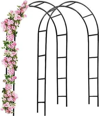 Produktbild von Famanu Rosenbogen für den Garten - 240x140x37cm - Stabile Metallkonstruktion
