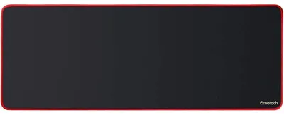 Produktbild von Gaming Mauspad XXL 800x300 mm Schwarz mit roten Rändern, 5mm dick, rutschfest