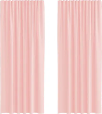 Produktbild von Voile Vorhänge mit Schlaufen 2 Stk. Rosa 140x245 cm