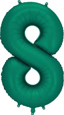 Produktbild von Folienballon Zahl „8“, 86cm, flaschengrün