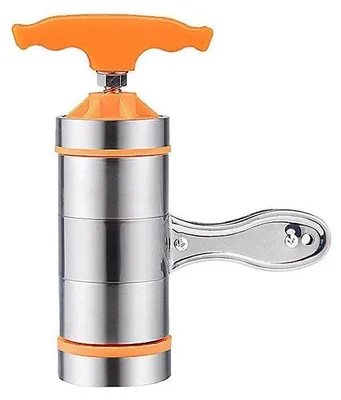 Productafbeelding van Nodigheidsmachine, handmatige deegpers van roestvrij staal met 7 opzetstukken voor ravioli, spaghetti en lasagne