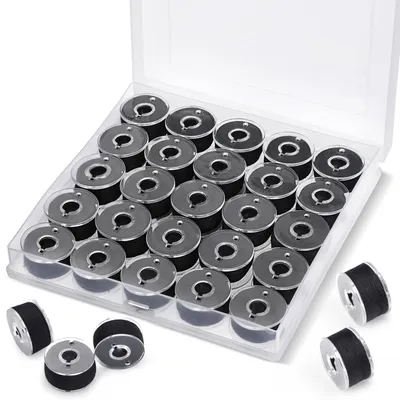 Produktbild von Nähgarn-Set, 25 Spulen für Nähmaschinen, in Schwarz