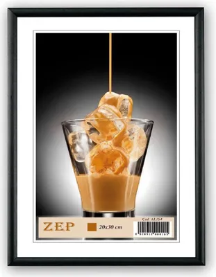 Produktbild von ZEP AL1B15, Einzelbilderrahmen, Aluminium, MDF-Platten, Schwarz, Weiß, Tisch, Wand, 20 x 25 cm, Rechteckig