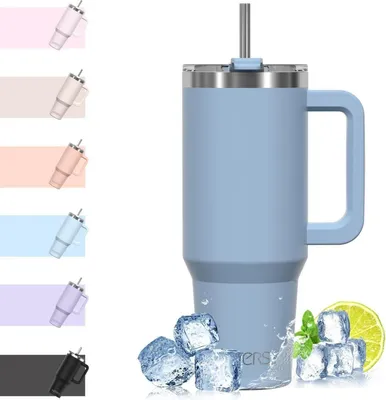 Produktbild von WATERSY 40oz Thermobecher Doppelwandiger Edelstahl Auslaufsicher Trinkbecher Smogblau